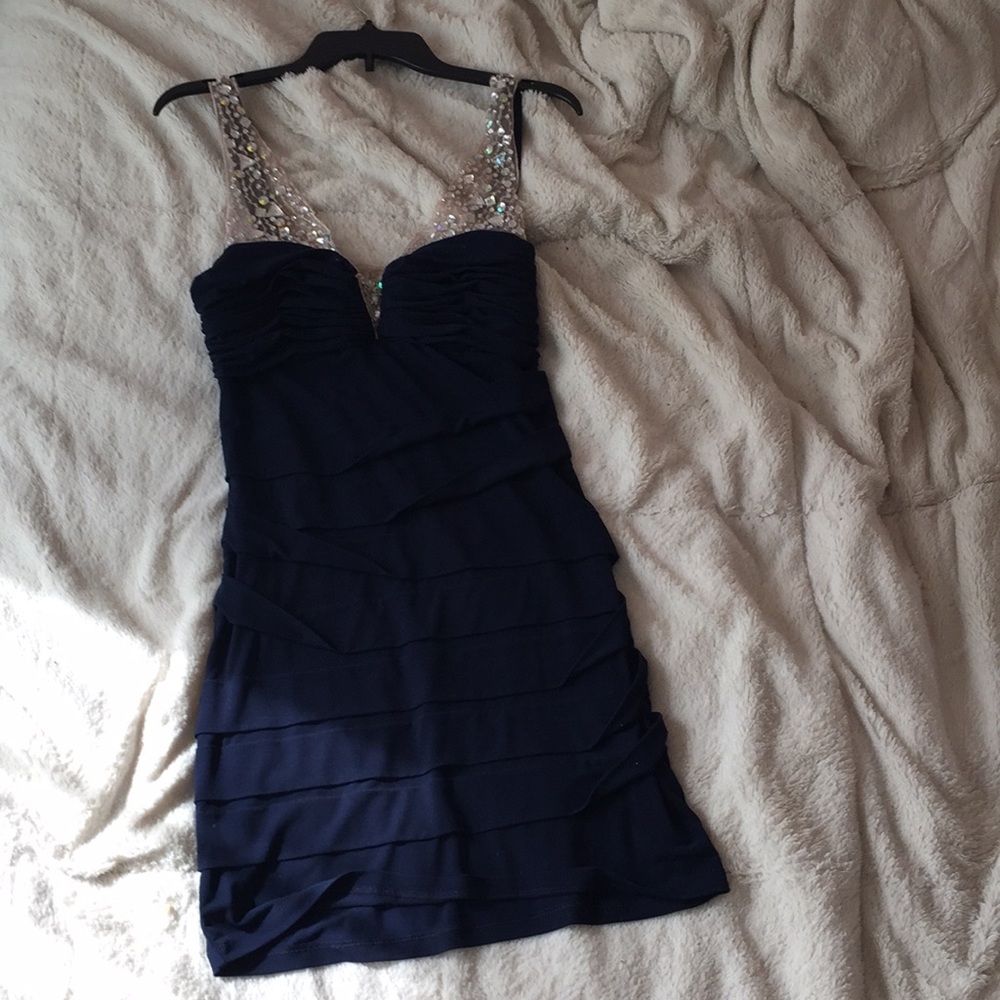 Navy blue homecoming dress